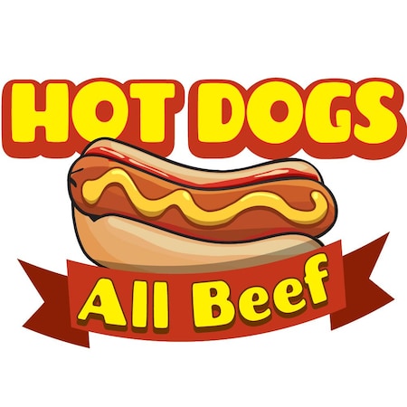 Signmission HOT DOGS Concession Decal sign cart trailer stand sticker equipment, D-DC-24-Hot Dogs D-DC-24-Hot Dogs